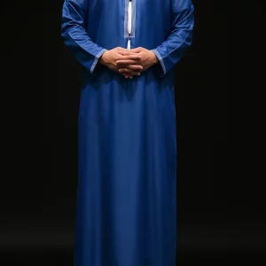 fitrah blue omani thobe mens blue thobes blue thobe blue mens thobes blue thobes img 4