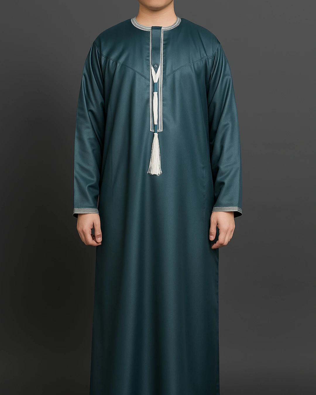 Green Omani Mens Thobe – premium Islamic jubba for men in the UK
